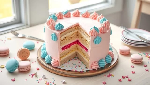 Gender reveal tårta som överraskar alla